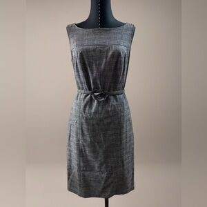Halogen Charcoal Belted Midi Dress